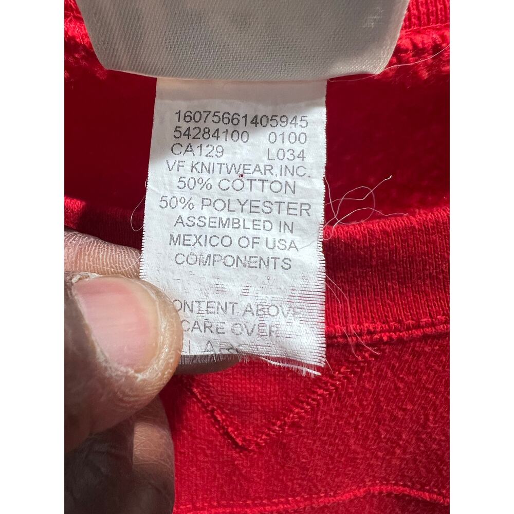 Vintage Kansas City Chiefs Lee Sport Sweatshirt Large Red Embroidered NFL - Picture 8 of 10